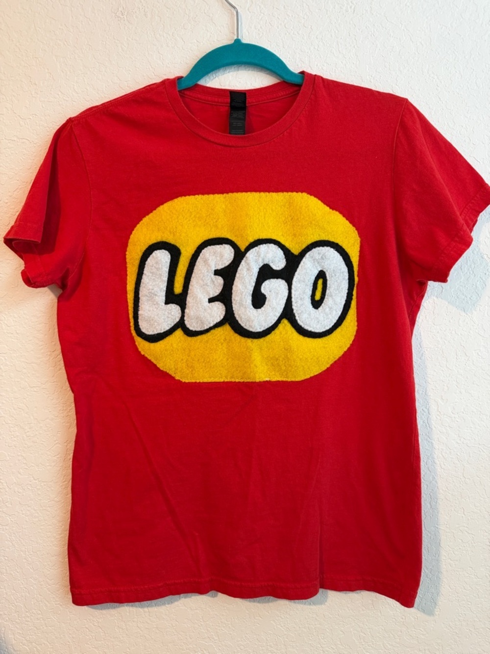 Custom Lego Red Short Sleeve Cotton Tee